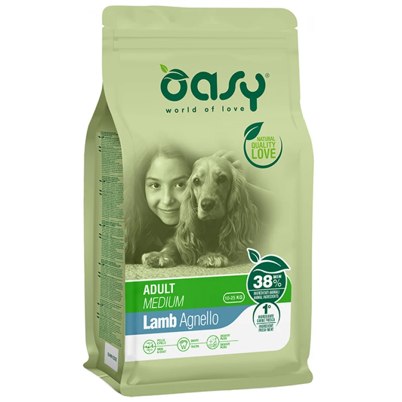 Oasy Dry Dog Adult Medium Lamb 12kg ΣΚΥΛΟΙ