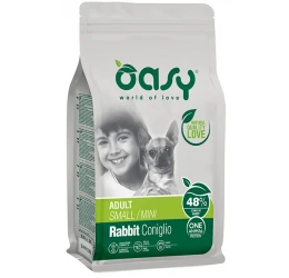 Oasy Dry Dog One Animal Protein Adult Small - Mini Rabbit 2,5kg Oasy Dry Dog One Animal Protein Adult Small - Mini Rabbit 2,5kg