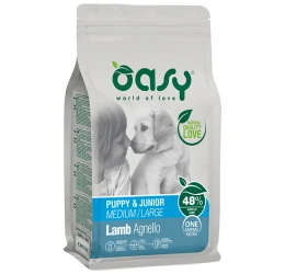 Oasy Dry Dog One Animal Protein Puppy & Junior Medium-Large Lamb 2,5kg