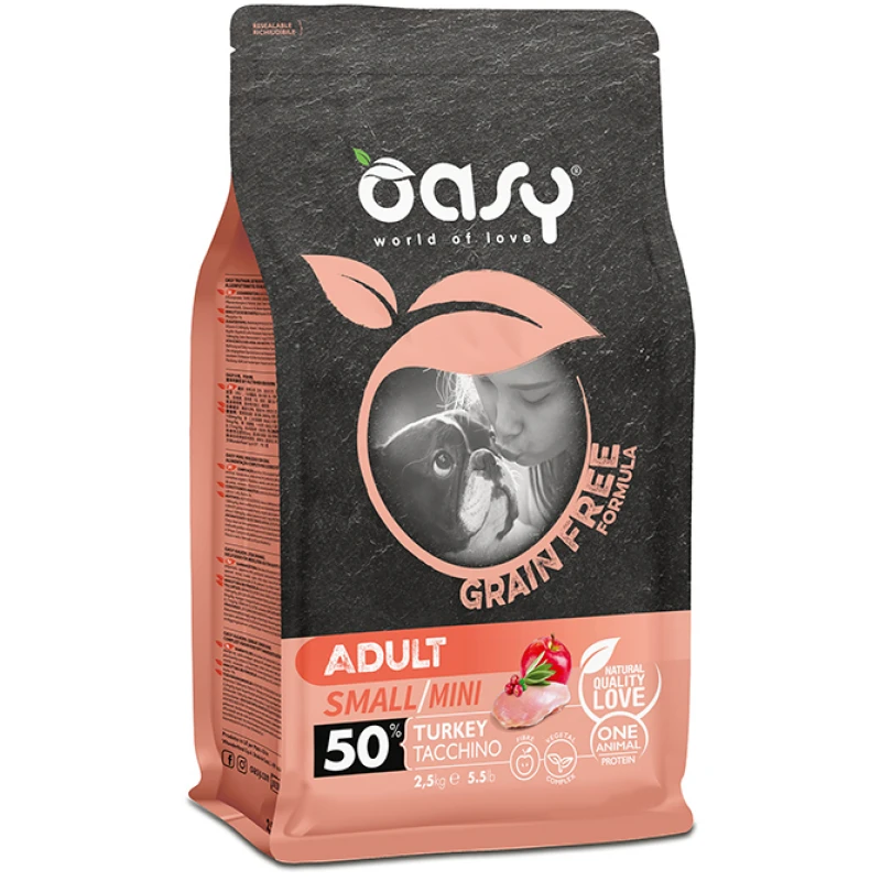 Oasy Dry Dog Grain Free Adult Small-Mini Turkey 2,5kg ΣΚΥΛΟΙ