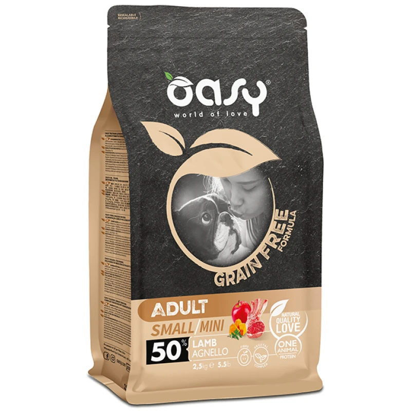 Oasy Dry Dog Grain Free Adult Small-Mini Lamb 2,5kg ΣΚΥΛΟΙ