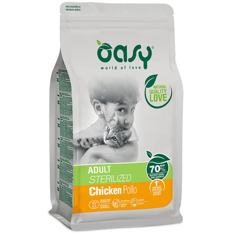 Oasy Cat Sterilised Adult Chicken 1,5kg ΓΑΤΕΣ