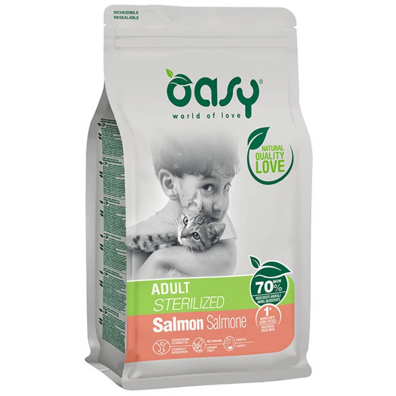 Oasy Cat Sterilised Adult Salmon 1,5kg ΓΑΤΕΣ