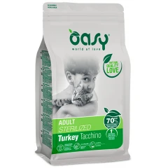 Oasy Cat Sterilised Adult Turkey 1,5kg + Δώρο 1 Κονσέρβα Oasy Caprice
