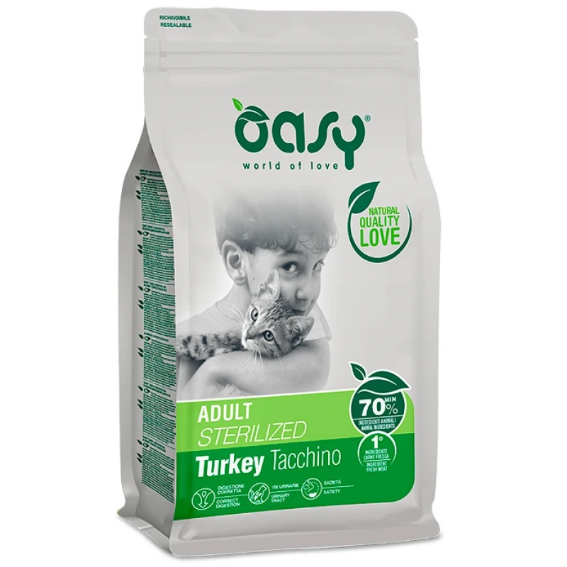 Oasy Cat Sterilised Adult Turkey 1,5kg ΓΑΤΕΣ