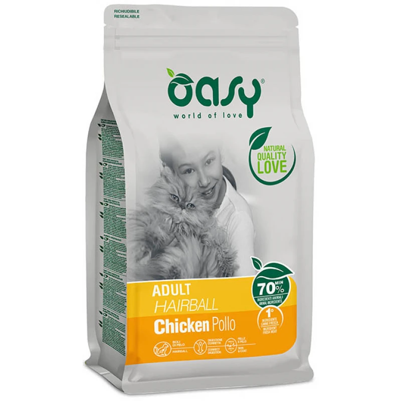 Oasy Cat Hairball Adult Chicken 1,5kg ΓΑΤΕΣ