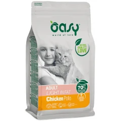Oasy Cat Adult Light in Fat Chicken 1,5kg + Δώρο 1 Κονσέρβα Oasy Caprice