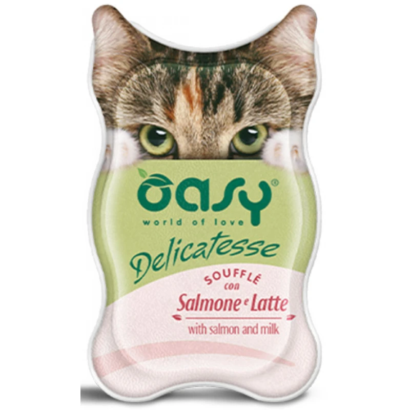Oasy Delicatesse Souffle Salmon & Milk (σολομό & γάλα σουφλέ) 85gr ΓΑΤΕΣ