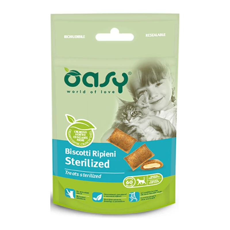 Λιχουδιές Γάτας Oasy Treats Sterilized with Chicken 60gr ΓΑΤΕΣ