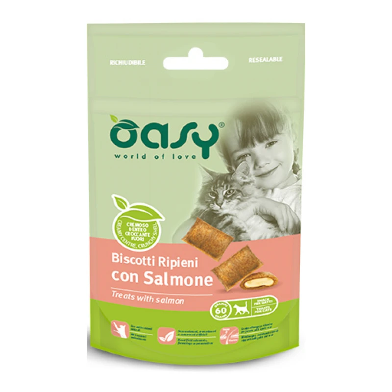 Λιχουδιές Γάτας Oasy Treats with Salmon 60gr ΓΑΤΕΣ