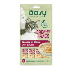 Μους Γάτας Oasy Treats Creamy Snack Beef 4x15gr Μους Γάτας Oasy Treats Creamy Snack Beef 4x15gr