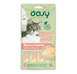 Μους Γάτας Oasy Treats Creamy Snack Salmon 4x15gr Μους Γάτας Oasy Treats Creamy Snack Salmon 4x15gr
