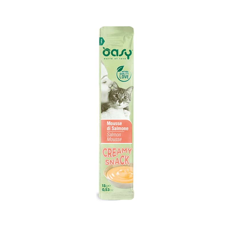 Μους Γάτας Oasy Treats Creamy Snack Salmon 4x15gr ΓΑΤΕΣ