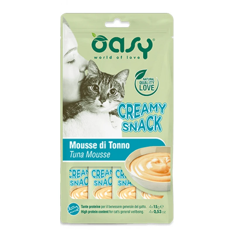 Μους Γάτας Oasy Treats Creamy Snack Tuna 4x15gr ΓΑΤΕΣ