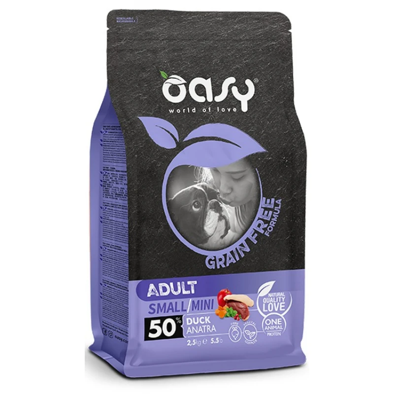 Oasy Dry Dog Grain Free Adult Small - Mini Duck 2,5kg ΣΚΥΛΟΙ