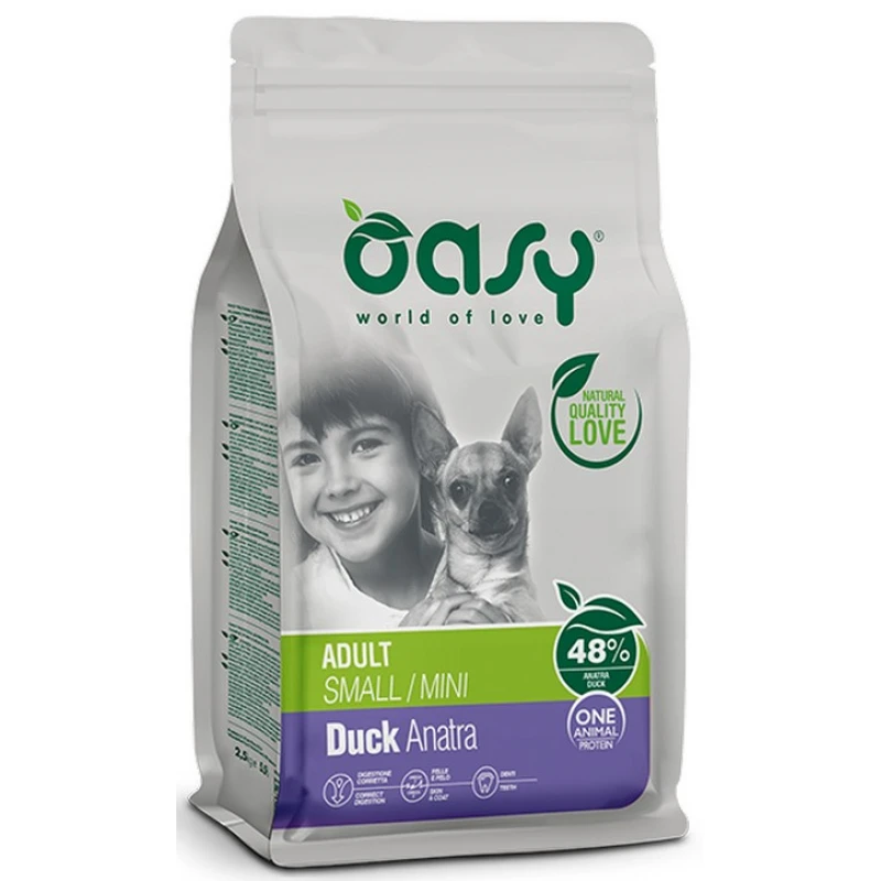 Oasy Dry Dog One Animal Protein Adult Small-Mini Duck 2,5kg ΣΚΥΛΟΙ