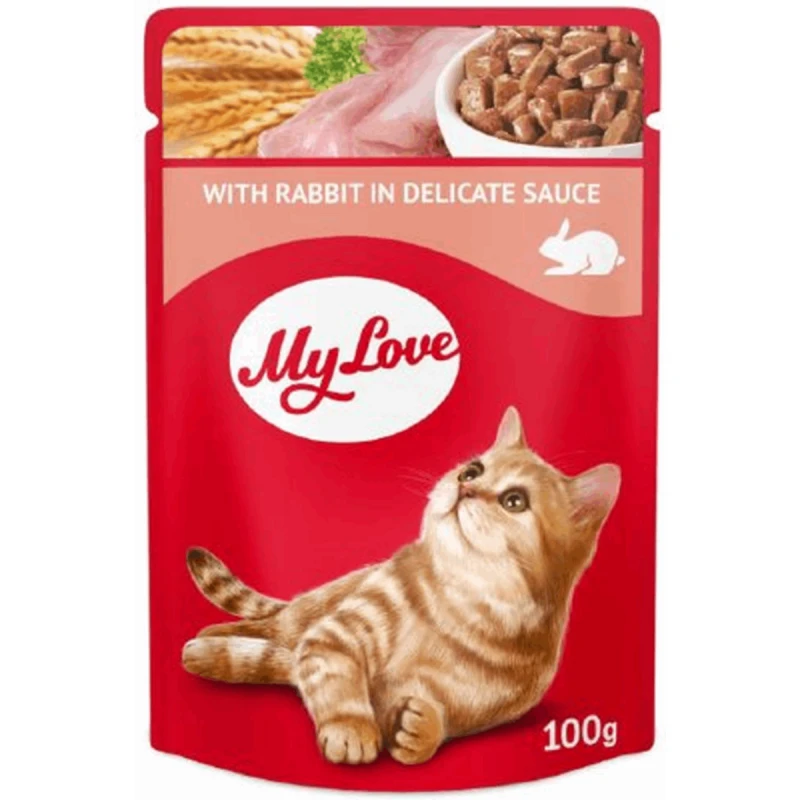 My Love Cat Κουνέλι σε σάλτσα 100gr ΥΓΡΗ ΤΡΟΦΗ -  ΚΟΝΣΕΡΒΕΣ ΓΑΤΑΣ