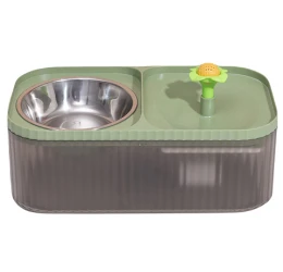 Αυτόματη Ποτίστρα Σιντριβάνι και Μπολ Φαγητού για σκύλους και γάτες 3lt Πράσινο