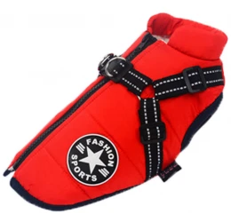 Μπουφανάκι Σκύλου Αδιάβροχο Fashion Sport XLarge 35cm Κόκκινο