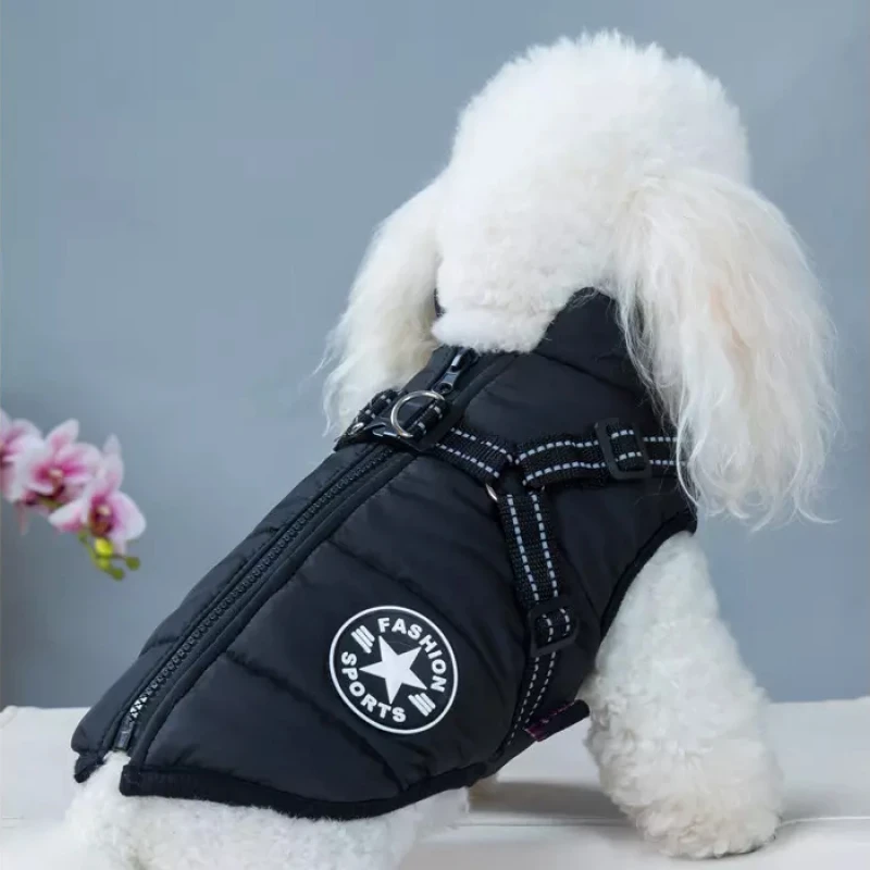 Μπουφανάκι Σκύλου Αδιάβροχο Fashion Sport Medium 25cm Μαύρο ΣΚΥΛΟΙ