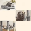 Γατόδεντρο - Ονυχοδρόμιο Cat Condo Hammock and Pompoms Light Grey 55x45x143cm ΓΑΤΕΣ