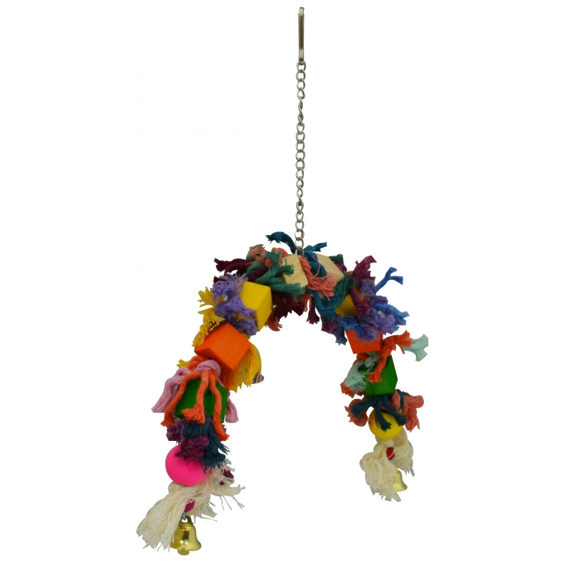 Παιχνίδι για πουλιά Prince Wooden Rope Bird Toy Rainbow ΠΟΥΛΙΑ