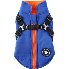 Αδιάβροχο Μπουφάν Σκύλου No Pull Vest Large 35cm Μπλε