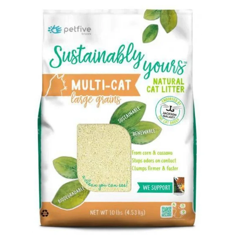 Αμμος Γάτας Sustainably Yours Biodegradable Cat Litter Multi Cat Large Grains 4.53kg ΓΑΤΕΣ