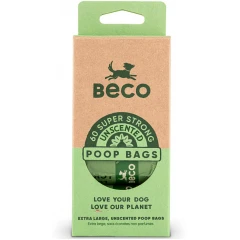 Ανακυκλωμένα Σακουλάκια Περιττωμάτων Beco (4x15τμχ) Χωρίς Άρωμα