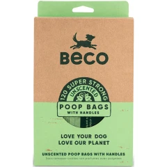 Ανακυκλωμένα Σακουλάκια Περιττωμάτων Beco (8x15τμχ) Χωρίς Άρωμα με Χερούλια
