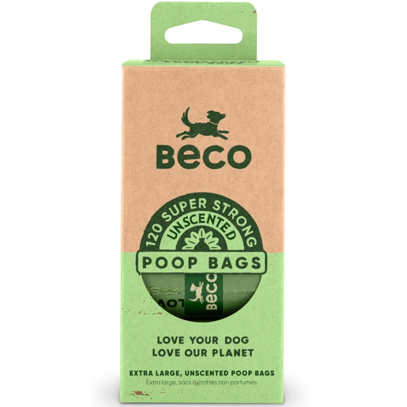 Ανακυκλωμένα Σακουλάκια Περιττωμάτων Beco (8x15τμχ) Χωρίς Άρωμα Σκύλοι