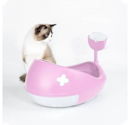 Ανοιχτή Λεκάνη, Τουαλέτα Γάτας Pink Whale 55x40x36,7cm Ροζ Ανοιχτή Λεκάνη, Τουαλέτα Γάτας Pink Whale 55x40x36,7cm Ροζ