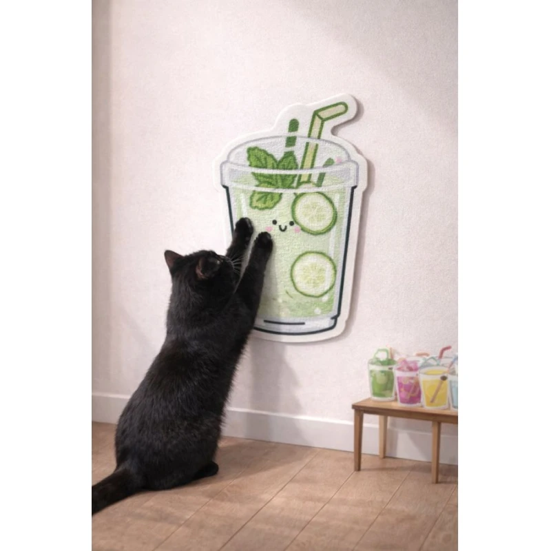 Αυτοκόλλητο Ονυχοδρόμιο για Επιφάνειες Drunk But Happy Cucumber 50x80cm Γάτες