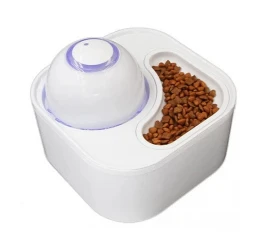 Αυτόματη Ποτίστρα Σιντριβάνι και Μπολ Φαγητού για Σκύλους και Γάτες 2,5lt Λευκό