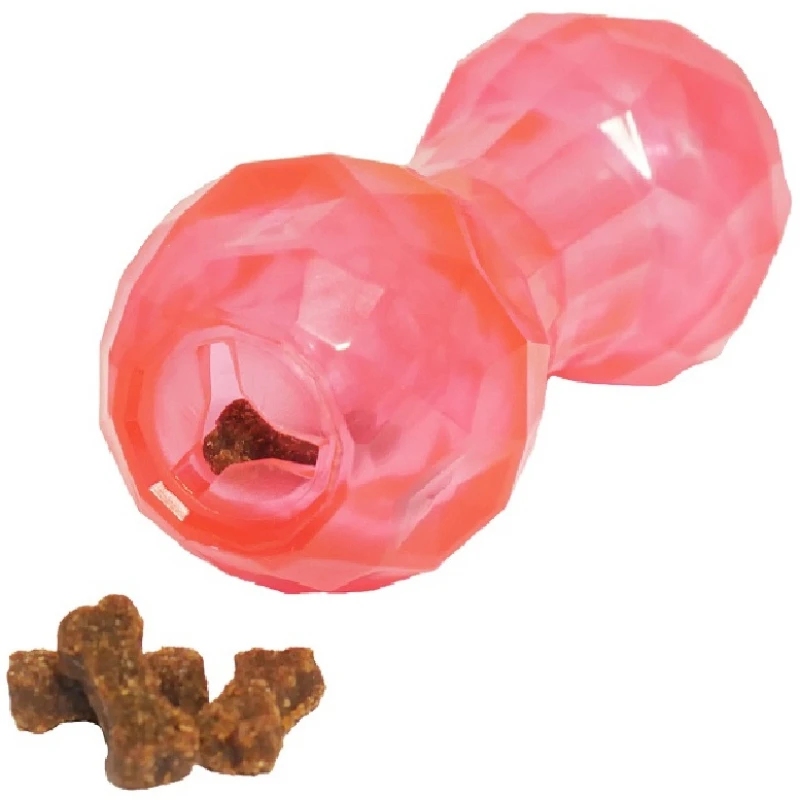 Biosafe Puppy Treat Dumbell Παιχνίδι για Κουτάβια με Λιχουδιές Ροζ 11cm ΣΚΥΛΟΙ