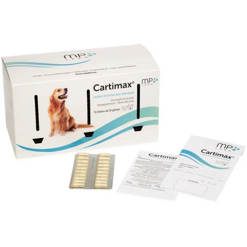 Cartimax Συμπλήρωμα διατροφής για τις αρθρώσεις σε σκύλους και γάτες 20 tabs ΣΚΥΛΟΙ