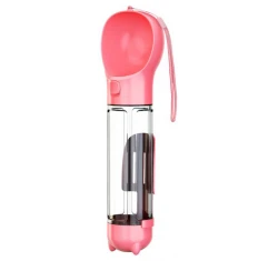 Δοχείο Φαγητού & Νερού Σκύλου & Γάτας Travel Feeding Bowl 4 in 1 500ml Ροζ