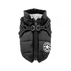 Μπουφανάκι Σκύλου Αδιάβροχο Fashion Sport Large 30cm Μαύρο Μπουφανάκι Σκύλου Αδιάβροχο Fashion Sport Large 30cm Μαύρο