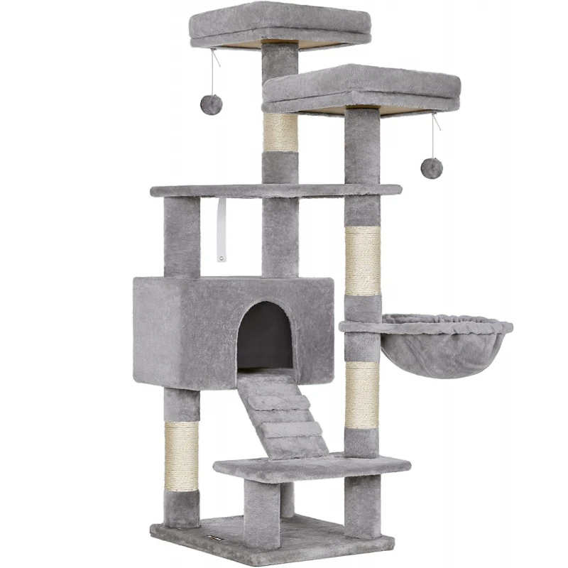 Γατόδεντρο - Ονυχοδρόμιο Activity Center Plus 50x45x142cm Light Grey ΓΑΤΕΣ