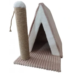 Γατόδεντρο - Ονυχοδρόμιο Bungalow Cat Tree 55x30x50cm Σκούρο Ροζ