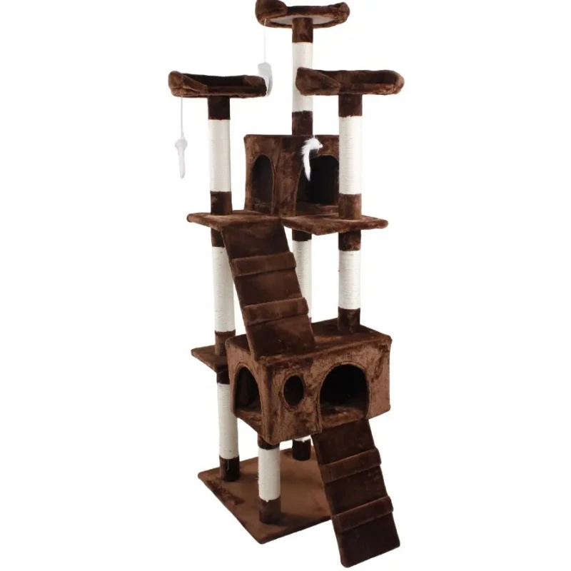 Γατόδεντρο, Ονυχοδρόμιο CTDBR4 60x50x185cm Dark Brown Γάτες Γατόδεντρο, Ονυχοδρόμιο CTDBR4 60x50x185cm Dark Brown Γάτες
