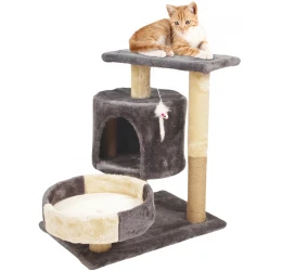 Γατόδεντρο, Ονυχοδρόμιο CTDGB1 50x30x53cm Dark Grey - Beige