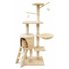 Γατόδεντρο - Ονυχοδρόμιο Honeycomb Scratch Cat Tree 48x34x138cm Μπεζ