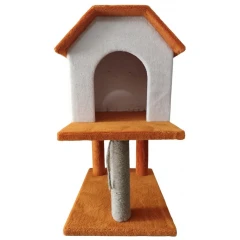 Γατόδεντρο - Ονυχοδρόμιο Διώροφο Cat Tree 40x30x75cm Πορτοκαλί