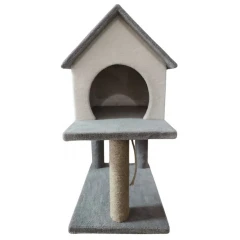 Γατόδεντρο - Ονυχοδρόμιο Διώροφο Cat Tree 40x30x80cm Γκρι