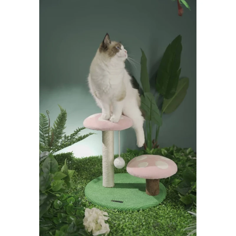 Γατόδεντρο, Ονυχοδρόμιο Pink Mushrooms 40x39x49cm Ροζ Γάτες