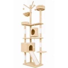 Γατόδεντρο - Ονυχοδρόμιο The Purrlock Holmes Cat Tree 60x40x190cm Μπεζ Γατόδεντρο - Ονυχοδρόμιο The Purrlock Holmes Cat Tree 60x40x190cm Μπεζ