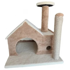 Γατόδεντρο - Ονυχοδρόμιο Βίλα Cat Tree 50x55x30cm Καφέ - Μπεζ