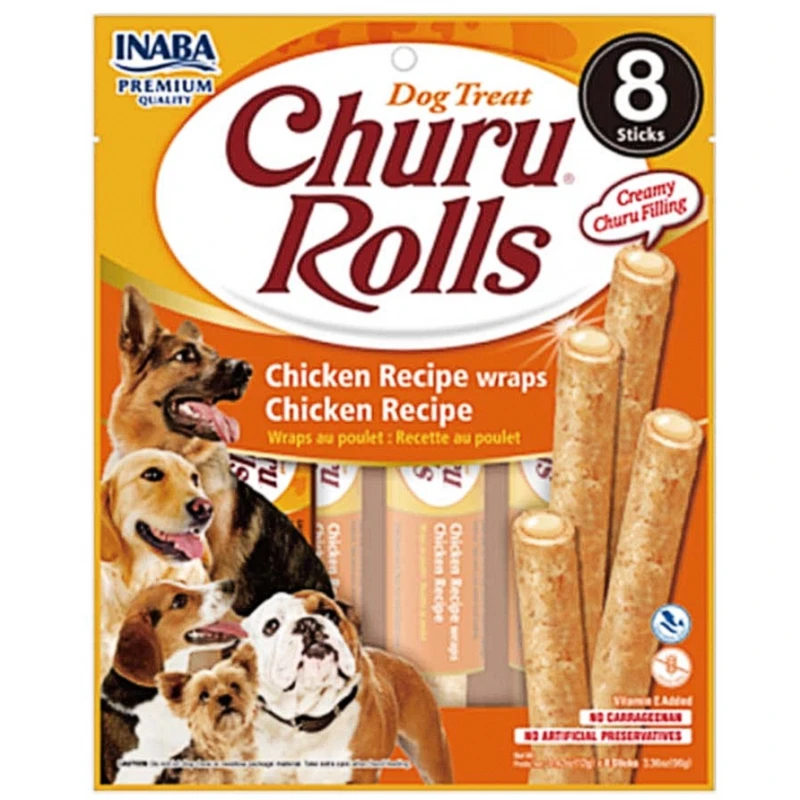 Λιχουδιές Churu Dog Rolls Chicken 8 x 12gr ΛΙΧΟΥΔΙΕΣ & ΚΟΚΑΛΑ