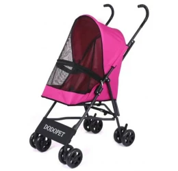 Καρότσι μεταφοράς Σκύλου ή Γάτας με 4 ρόδες 40x29x53cm Μωβ